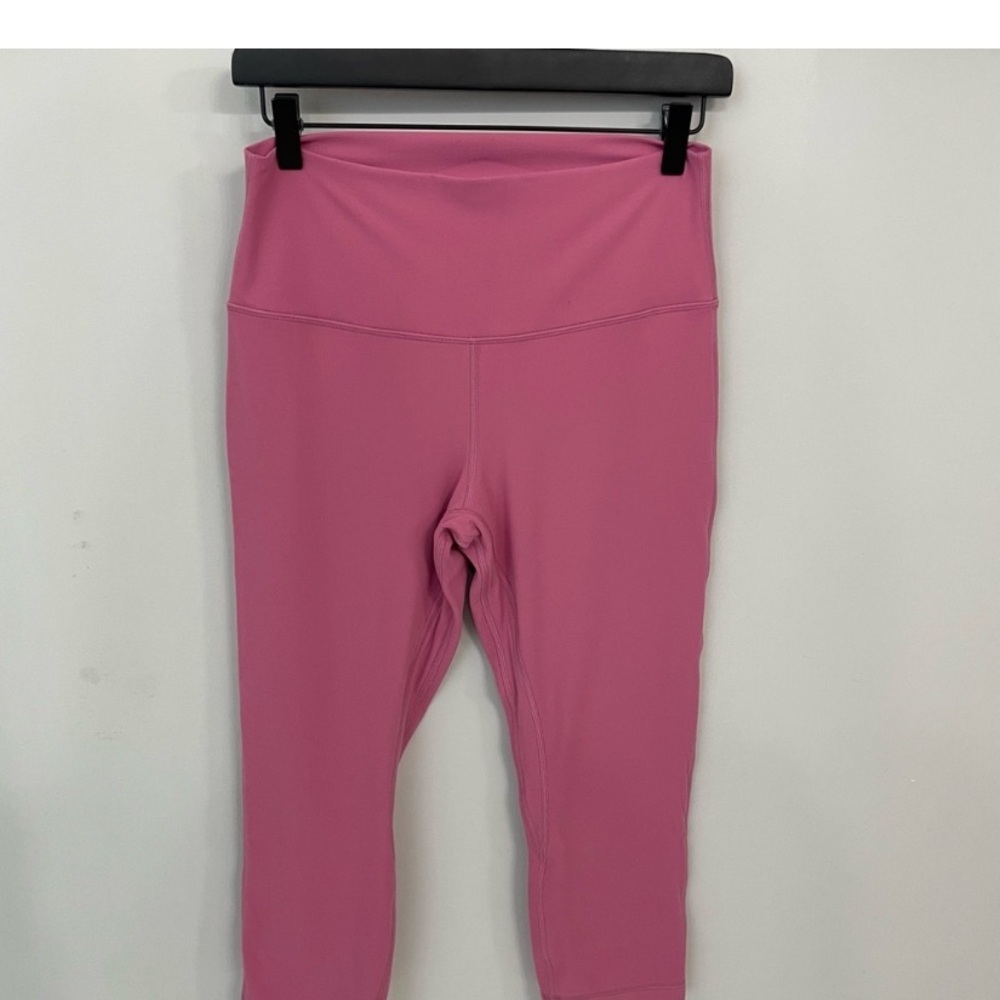 Lululemon Double-lined Align High-Rise Rose Pink Cropped Leggings Size 10